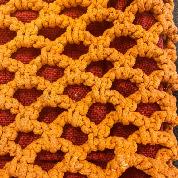 Lucky Brand Y2K Boho Macrame Leather Shoulder Bag - Picture 11 of 12